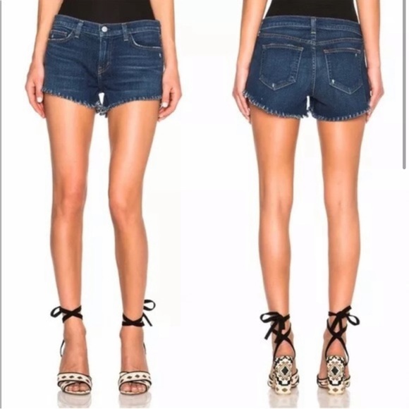 NWOT L’Agence Zoe Perfect Fit Jean Shorts *New Dark* - Picture 2 of 7